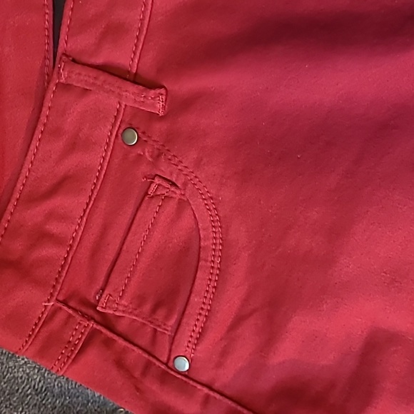 WAS $45. JEANS High Waist Skinny Ankle Denim Stretch Jeans Raspberry - Picture 10 of 13